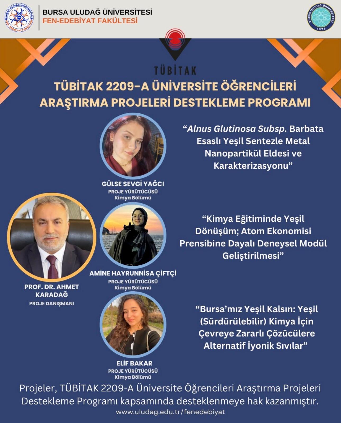 Bölümümüzden TÜBİTAK 2209-A/B Programında Başarı